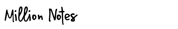 Million Notes font preview